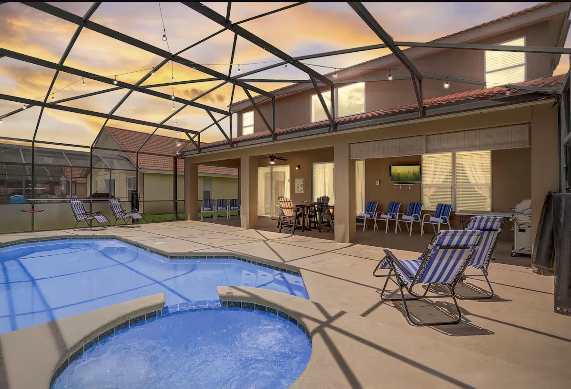 Modern 6/5.5 pool&spa,GmRm,grill